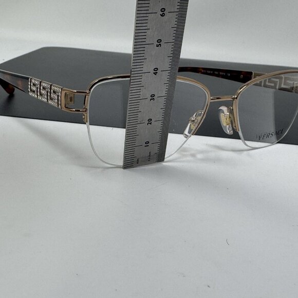 Versace Italy MOD 1220-B 1052 52-16-135 GOLD TORTOISE EYEGLASSES - Picture 12 of 13